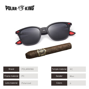 POLARKING Brand Designer Polarized Men's Sunglasses Oval Driving Sun Glasses Fishing Travel Eyewear Plastic Glasses UV400 oculos