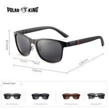 Load image into Gallery viewer, POLARKING Brand Metal Designer Polarized Sunglasses For Driving Men Oculos Square Sun Glasses For Men&#39;s Travel Eyewear
