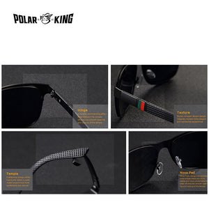 POLARKING Brand Metal Designer Polarized Sunglasses For Driving Men Oculos Square Sun Glasses For Men's Travel Eyewear