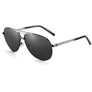 POLARKING Brand Retro Metal Polarized Sunglasses For Men Driving Gradient Sun Glasses For Traveling Fishing Eyewear