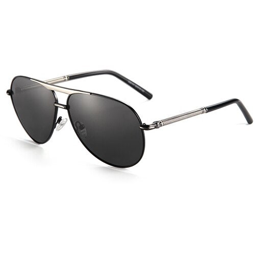 POLARKING Brand Retro Metal Polarized Sunglasses For Men Driving Gradient Sun Glasses For Traveling Fishing Eyewear