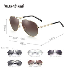 Load image into Gallery viewer, POLARKING Brand Retro Metal Polarized Sunglasses For Men Driving Gradient Sun Glasses For Traveling Fishing Eyewear