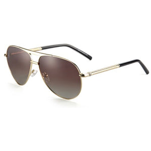 POLARKING Brand Retro Metal Polarized Sunglasses For Men Driving Gradient Sun Glasses For Traveling Fishing Eyewear