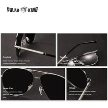 Load image into Gallery viewer, POLARKING Brand Retro Metal Polarized Sunglasses For Men Driving Gradient Sun Glasses For Traveling Fishing Eyewear