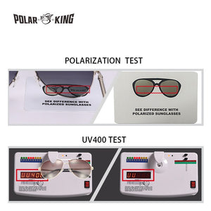 POLARKING Brand Retro Metal Polarized Sunglasses For Men Driving Gradient Sun Glasses For Traveling Fishing Eyewear
