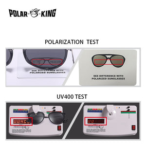 POLARKING Brand Retro Polarized Sunglasses For Men Driving Double Bridge Glasses Male TR90 Fishing Eyewear Gafas Oculos de sol