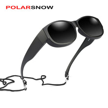 Carica l&#39;immagine nel visualizzatore di Gallery, POLARSNOW Brand Oval Sunglasses Polarized Glasses Fit Over Prescription Glasses UV400 Shades that Cover Myopia Optical Eyewear