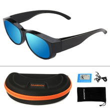 Carica l&#39;immagine nel visualizzatore di Gallery, POLARSNOW Brand Oval Sunglasses Polarized Glasses Fit Over Prescription Glasses UV400 Shades that Cover Myopia Optical Eyewear