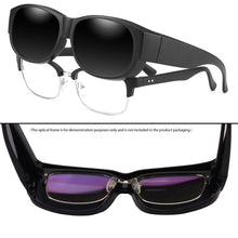 Carica l&#39;immagine nel visualizzatore di Gallery, POLARSNOW Brand Oval Sunglasses Polarized Glasses Fit Over Prescription Glasses UV400 Shades that Cover Myopia Optical Eyewear