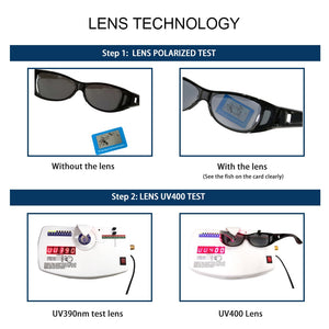POLARSNOW Unisex Wraparound Prescription Glasses Polarized Sunglasses Men Women Fit Over Glasses Eyewear for Fishing Outdoor