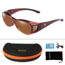 Load image into Gallery viewer, POLARSNOW Unisex Wraparound Prescription Glasses Polarized Sunglasses Men Women Fit Over Glasses Eyewear for Fishing Outdoor