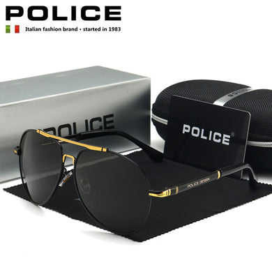 POLICE High End Brand Sunglasses Classic Polarized Glasses Brand Designer Men Driving Retro SunGlass UV400 P758