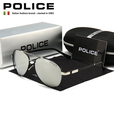 POLICE  Brand Modeling Outdoor Fishing Sunglasses Men Driving Sports Pilot SunGlasses Polarized Light 618-1