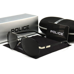POLICE P618 Pilot Sunglasses Men's Classic Polarized Lens Brand Designer Men Driving Retro Sun Glass UV400 Occhiali Da Sole