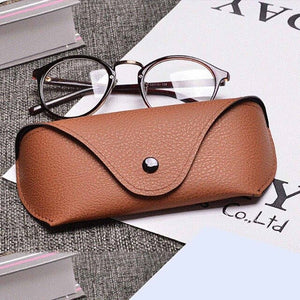 PU Leather Glasses Case Cover Sunglasses Glasses Holder Box Eyeglasses Solid Storage Box Light PU Sunglasses Pouch Bag