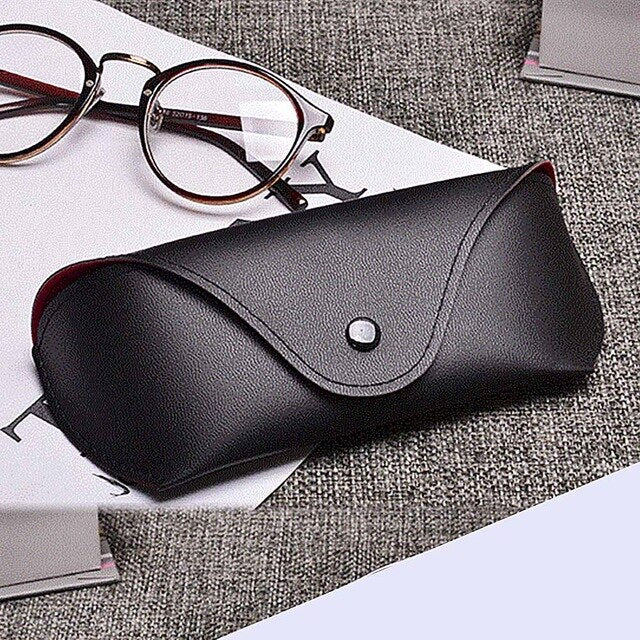 PU Leather Glasses Case Cover Sunglasses Glasses Holder Box Eyeglasses Solid Storage Box Light PU Sunglasses Pouch Bag