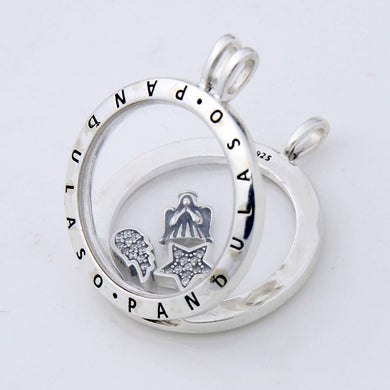 Celestial Petites Medaglione galleggiante Ciondolo medio Girocollo NUOVO originale Collane e pendenti con ciondoli in argento 925 per donna 