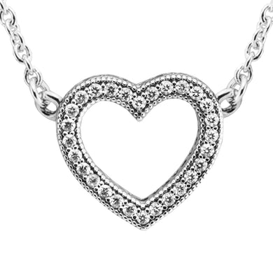 Collana con ciondolo a cuore Collana con ciondolo in argento sterling e ciondolo per donna Nuovo girocollo di gioielli all'ingrosso fai da te 