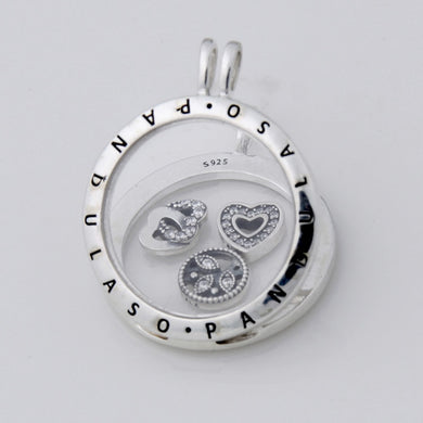 Love Family Petite Medaglione galleggiante Girocollo con ciondolo grande Collane e pendenti con ciondoli in argento 925 originali per donne fai-da-te 