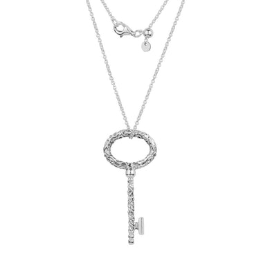Regal Key Necklace & Pendant 925 Sterling Silver Jewelry Making Necklace For Women Fit For Beads Fashion
