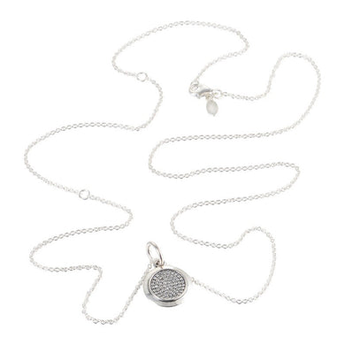 Round Dangle Necklace & Pendant Sterling Silver Jewelry European Style Fashion Woman Jewelry Making Chorker Chain