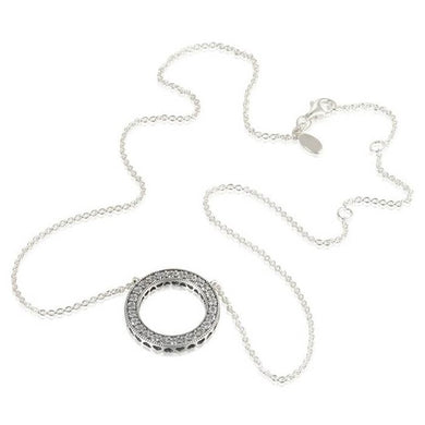 Collana a forma di cuore rotondo e ciondolo in argento sterling, gioielli in stile europeo, moda donna, creazione di gioielli con catena girocollo 