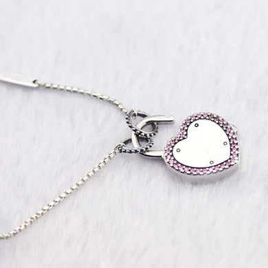 Collana e pendente D Lock Your Promise di San Valentino Gioielli in argento sterling 925 per donna Girocollo in argento 