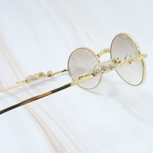 Carica l'immagine nel visualizzatore di Gallery, Occhiali da sole Panther Strass Occhiali da sole da uomo rotondi in metallo Designer Carters Occhiali da sole con tonalità estive con diamanti di alta qualità