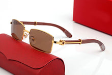 Carica l&#39;immagine nel visualizzatore di Gallery, Pawes Natural Wood Square Clear Glasses Men Women Full Rimless Eyeglasses Frame for Men Reading Optical Oculos Glasses
