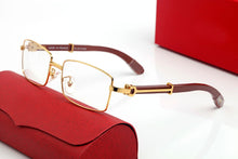 Carica l&#39;immagine nel visualizzatore di Gallery, Pawes Natural Wood Square Clear Glasses Men Women Full Rimless Eyeglasses Frame for Men Reading Optical Oculos Glasses