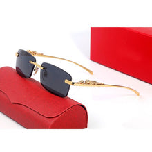 Load image into Gallery viewer, Pawes Glasses Frame Men Sunglasses Gold Rimless Eyeglasses for Anti Reflective Clear Lens  Prescription Spectacles 143903