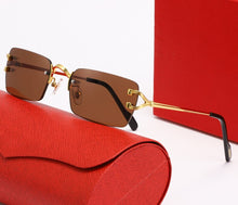 Load image into Gallery viewer, Pawes Glasses Frame Men Sunglasses Gold Rimless Eyeglasses for Anti Reflective Clear Lens  Prescription Spectacles 85891