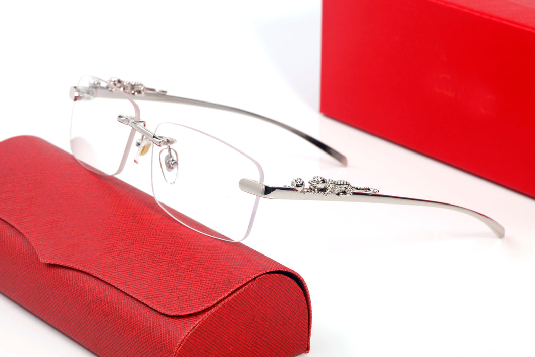 Pawes Glasses Frame Men Sunglasses Gold Rimless Eyeglasses for Anti Reflective Clear Lens  Prescription Spectacles 143903