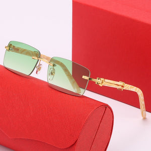 Pawes Men's Rimless Glasses Frame Plank Frame Square sunglasses Men Optical Myopia Clear Spectacles Frames 2053