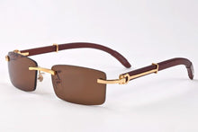 Load image into Gallery viewer, Pawes  Men&#39;s Rimless Glasses Frame Wood Frame Square sunglasses Men Optical Myopia Clear  Spectacles Frames 58777