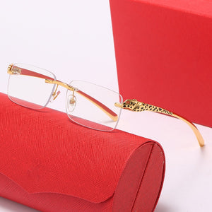 Pawes Sun lasses Frame Men Sunglasses Metal Gold Rimless Women Eyeglasses for Man Clear Lens Prescription Spectacle
