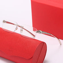 Load image into Gallery viewer, Pawes Sun lasses Frame Men Sunglasses Metal Gold Rimless Women Eyeglasses for Man Clear Lens Prescription Spectacle