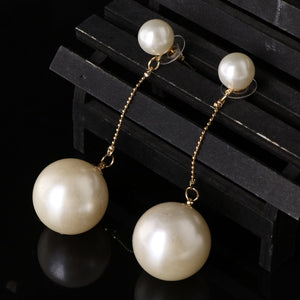 Pearl Earrings Ear Stud Long Drop Dangle Women Jewelry Fashion For Wedding Bride
