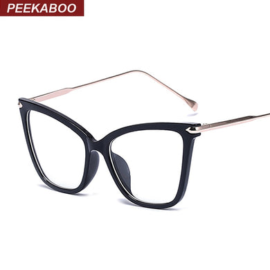 Peekaboo Black sexy eyewear cat eye designer brand  big eye glasses cat eye frames for women female gold
