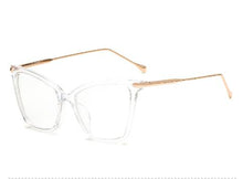 Load image into Gallery viewer, Peekaboo Black sexy eyewear cat eye designer brand  big eye glasses cat eye frames for women female gold