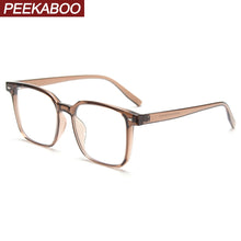 Load image into Gallery viewer, Peekaboo TR90 spectacle frames women clear lens male square eyeglasses for men brown grey female accessories ultralight