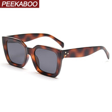 Load image into Gallery viewer, Peekaboo TR90 frame polarized sunglasses women square leopard brown 2023 square glasses for men female summer uv400