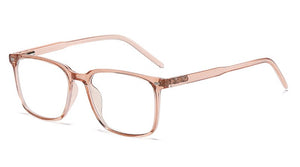 Peekaboo TR90 square glasses blue light male clear lens optical glasses frame women spring hinge rivet decoration unisex