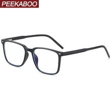 Load image into Gallery viewer, Peekaboo TR90 square glasses blue light male clear lens optical glasses frame women spring hinge rivet decoration unisex