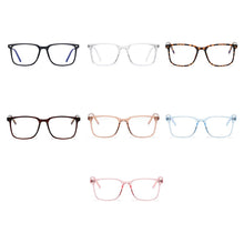 Load image into Gallery viewer, Peekaboo TR90 square glasses blue light male clear lens optical glasses frame women spring hinge rivet decoration unisex