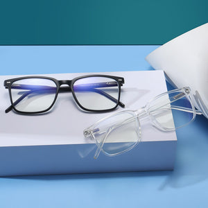 Peekaboo TR90 square glasses blue light male clear lens optical glasses frame women spring hinge rivet decoration unisex