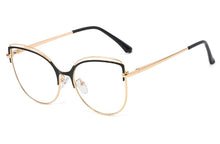 Load image into Gallery viewer, Peekaboo anti blue light cat eye glasses female gold metal ladies optical glasses frame women clear lens gift accessories