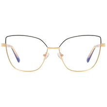 Load image into Gallery viewer, Peekaboo anti blue light cat eye glasses frame women vintage metal gold pink female prescription glasses for computer clear lens