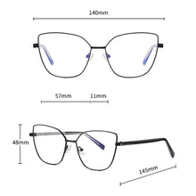 Load image into Gallery viewer, Peekaboo anti blue light cat eye glasses frame women vintage metal gold pink female prescription glasses for computer clear lens