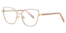 Load image into Gallery viewer, Peekaboo anti blue light cat eye glasses frame women vintage metal gold pink female prescription glasses for computer clear lens